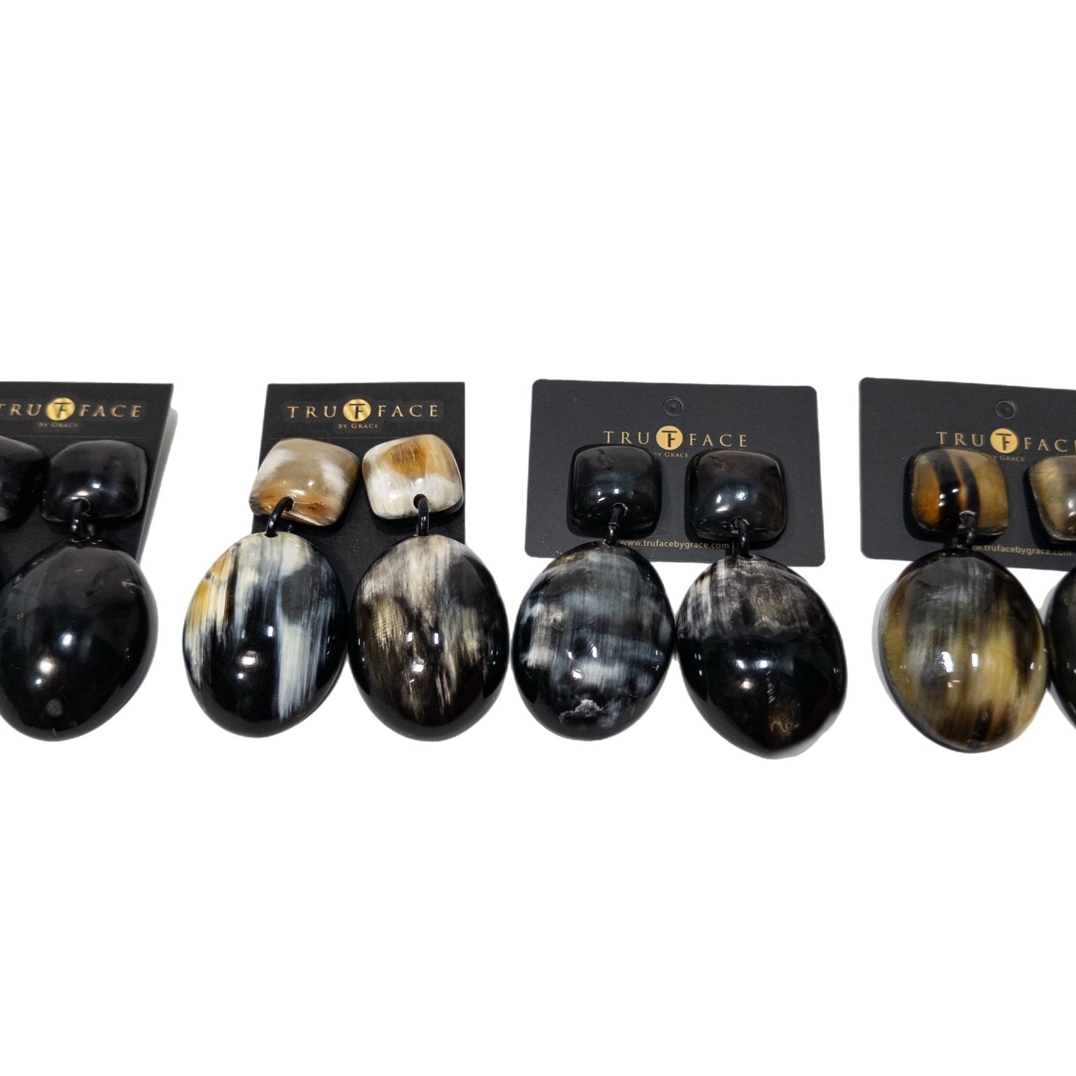 Afro Color Pop Horn Drop Earrings - Trufacebygrace