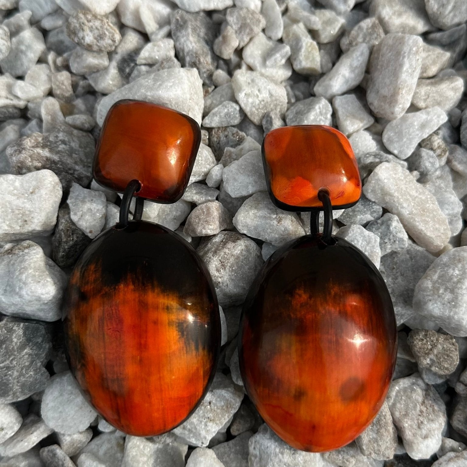 Afro Color Pop Horn Drop Earrings - Trufacebygrace