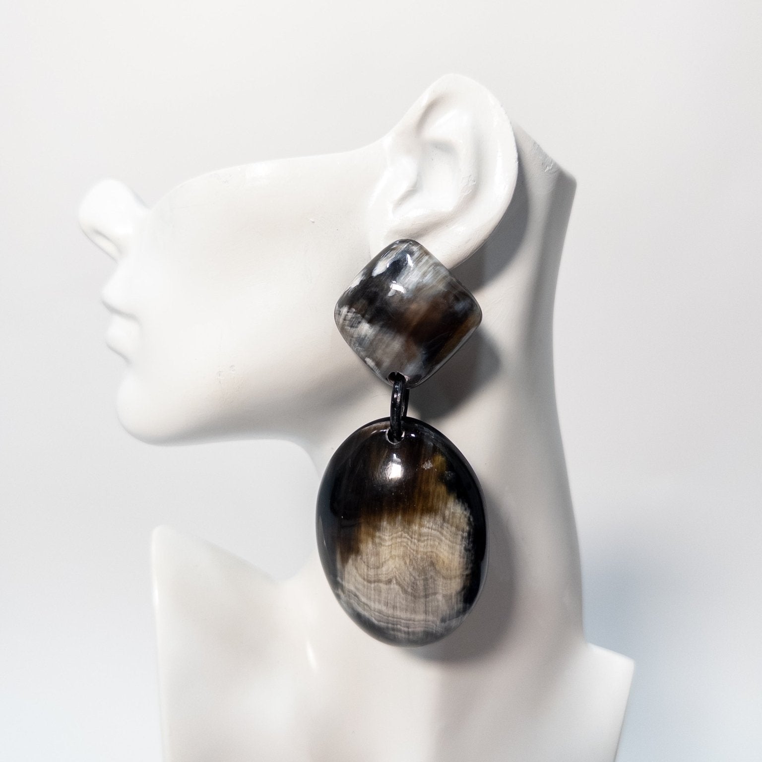 Afro Color Pop Horn Drop Earrings - Trufacebygrace