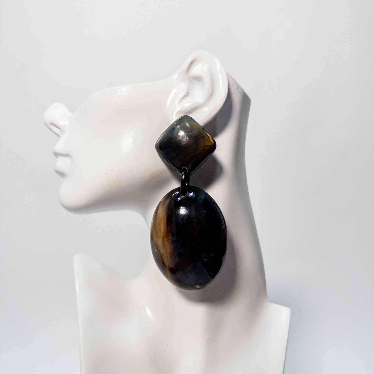Afro Color Pop Horn Drop Earrings - Trufacebygrace