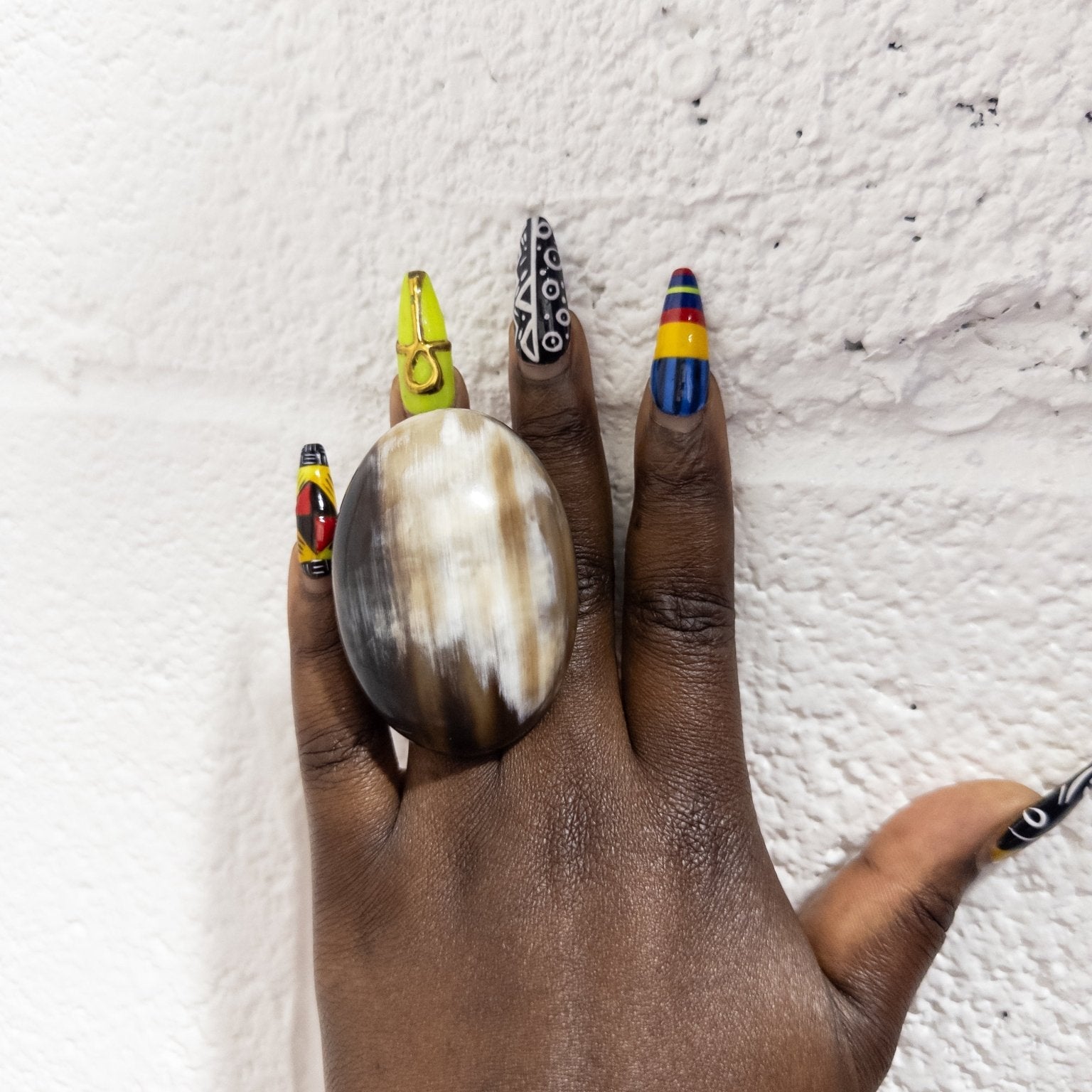 Afro Color Pop Horn Rings - Trufacebygrace