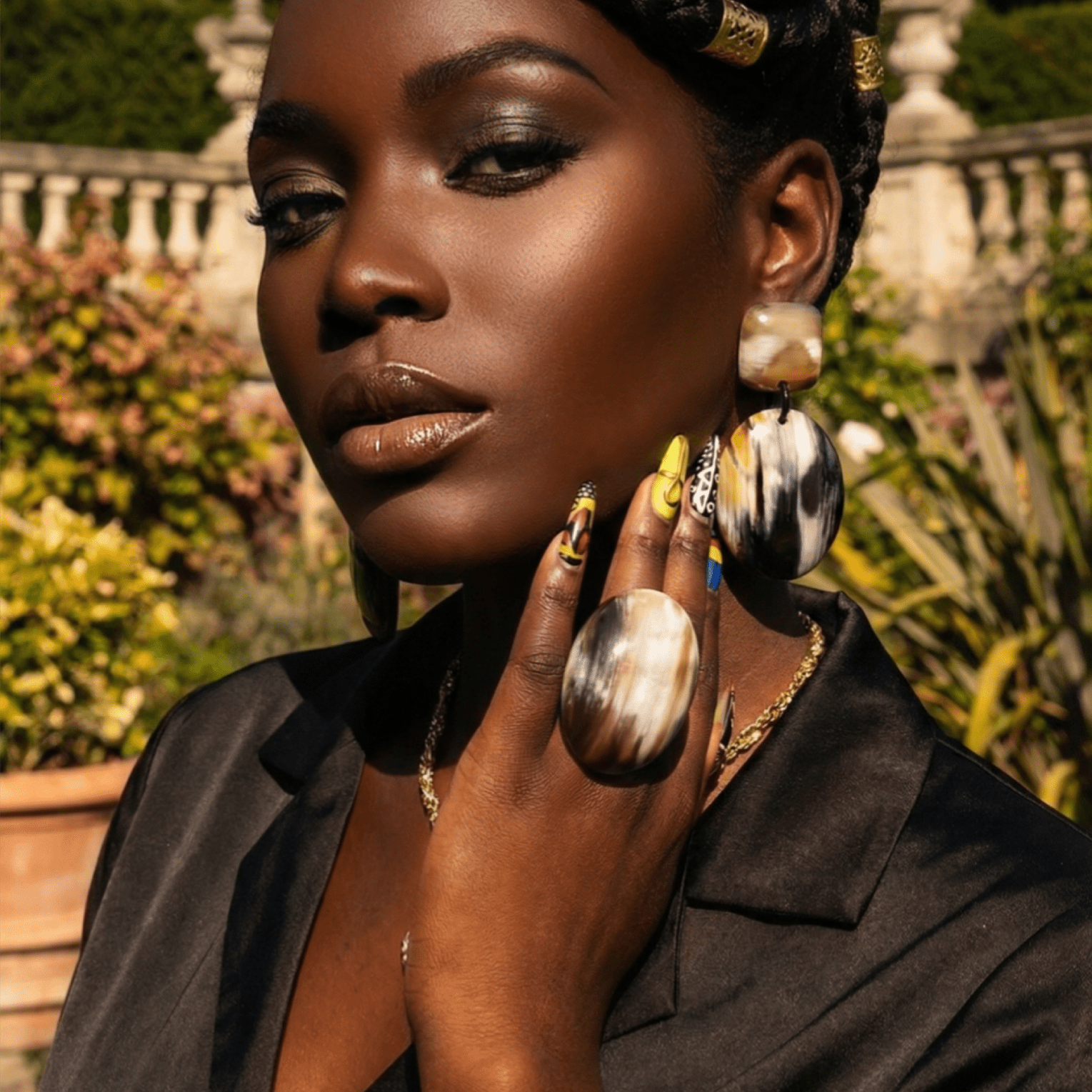 Afro Color Pop Horn Rings - Trufacebygrace