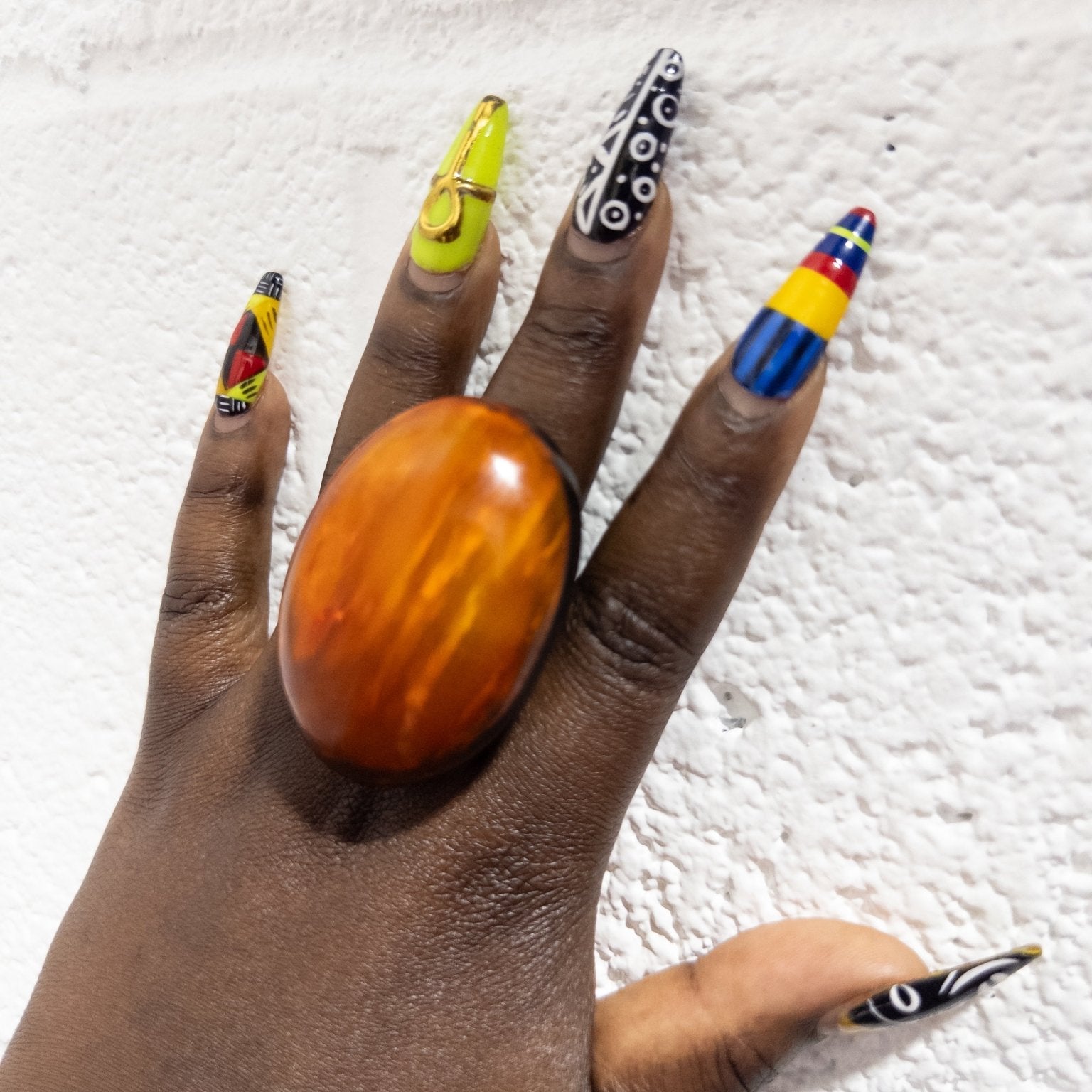 Afro Color Pop Horn Rings - Trufacebygrace