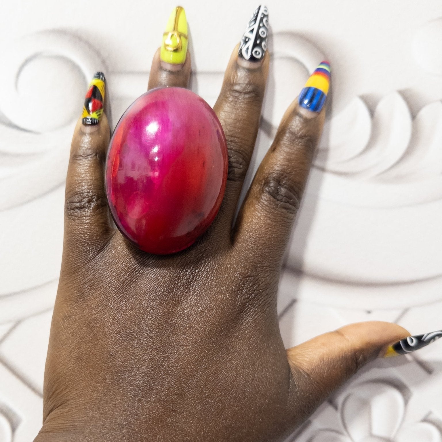 Afro Color Pop Horn Rings - Trufacebygrace
