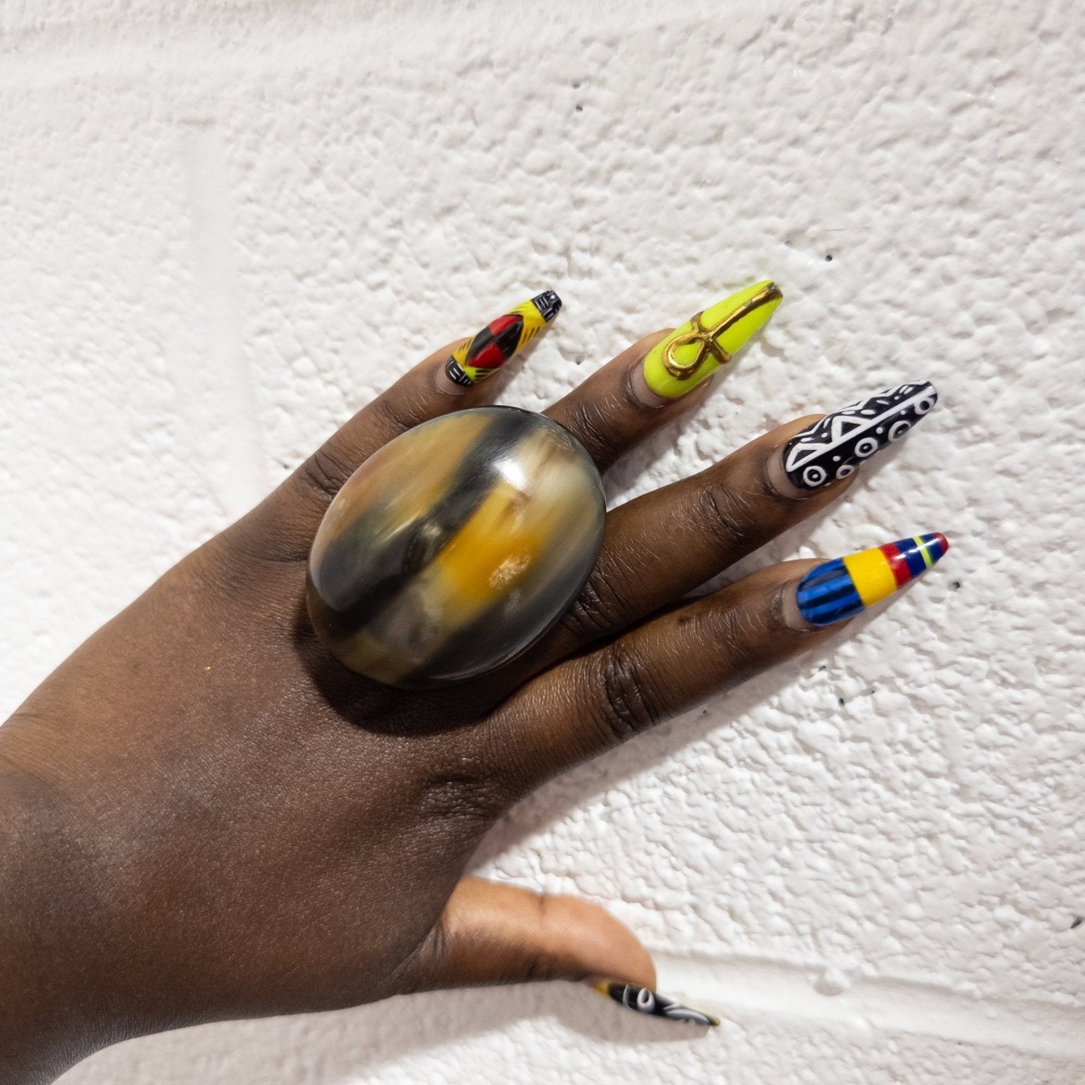 Afro Color Pop Horn Rings - Trufacebygrace
