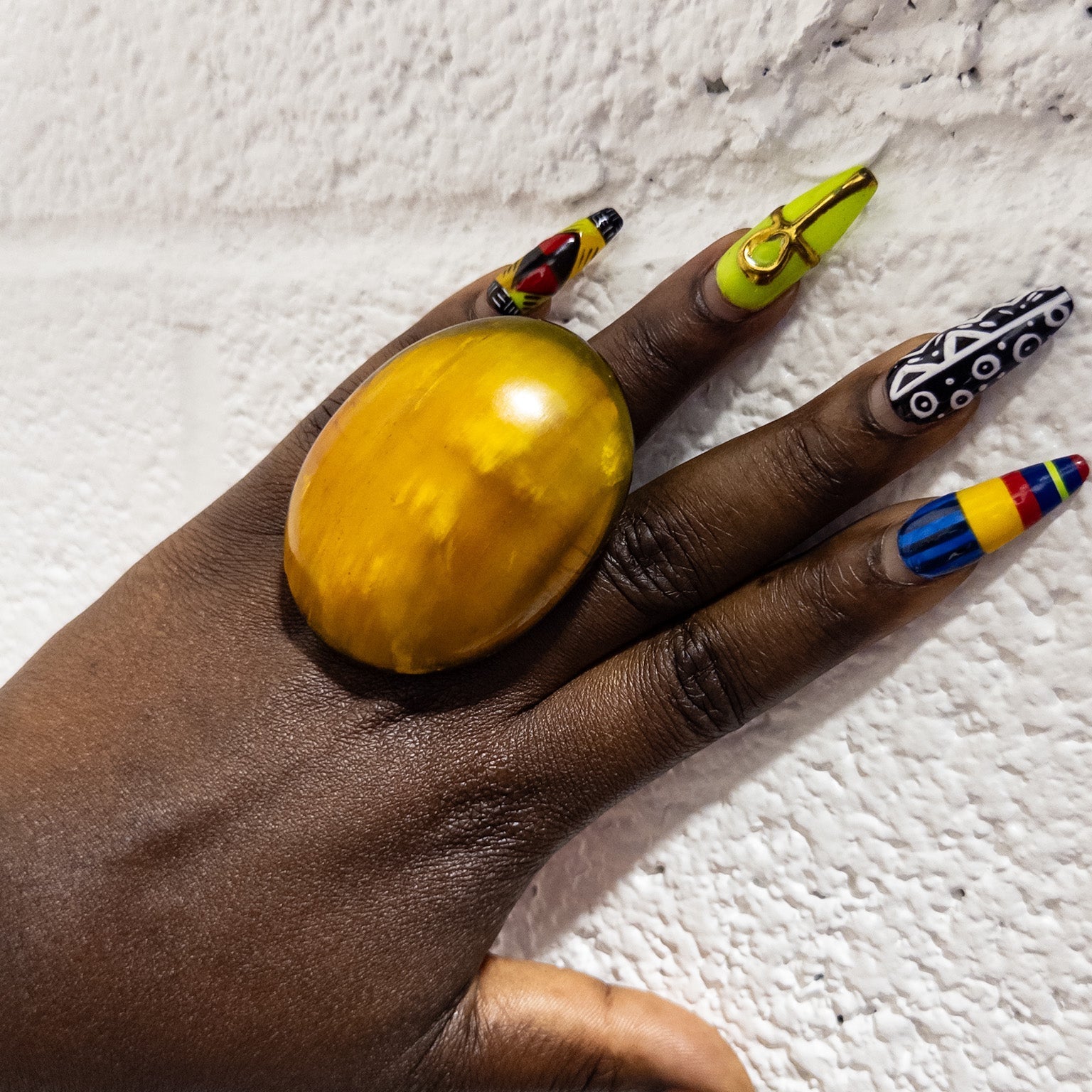 Afro Color Pop Horn Rings - Trufacebygrace