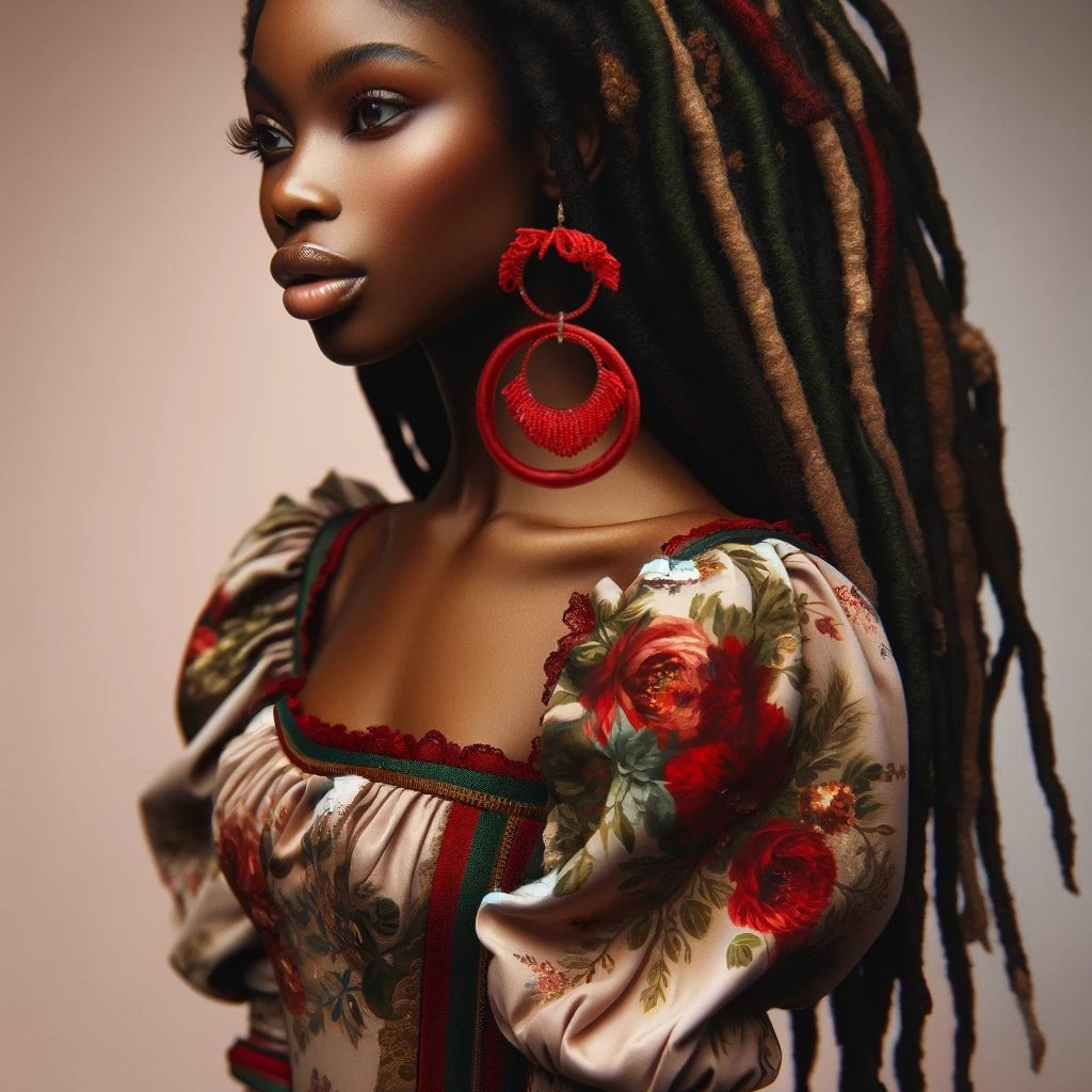 Afro - Doll Glass Bead Earrings - Trufacebygrace