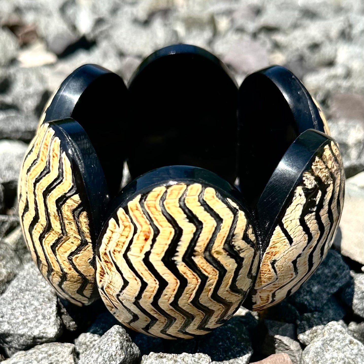 Afro Safari Horn Print Bracelets - Trufacebygrace