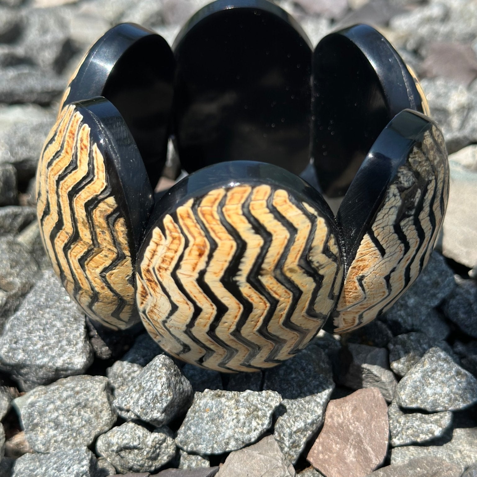 Afro Safari Horn Print Bracelets - Trufacebygrace