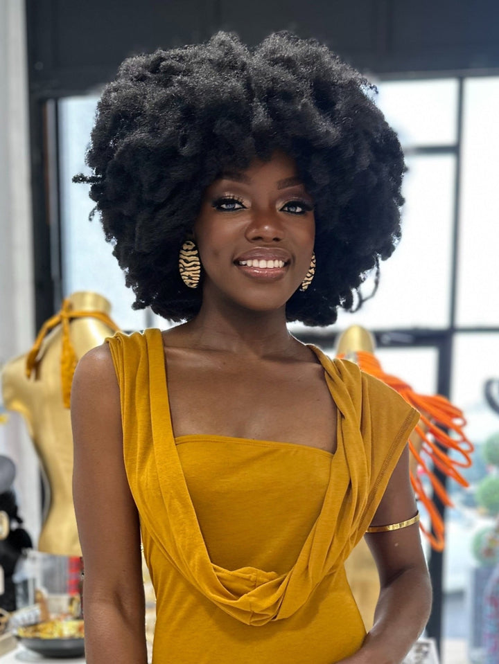 Afro Safari Horn Print Stud Earrings - Trufacebygrace