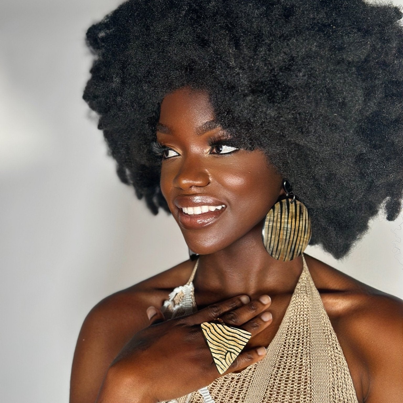 Afro Safari Statement Horn Rings - Trufacebygrace