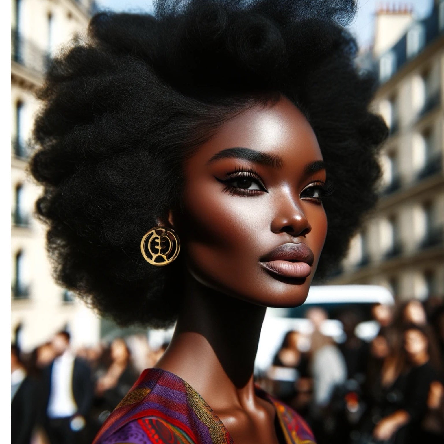 Afro Symbol Gold plated earring - Trufacebygrace