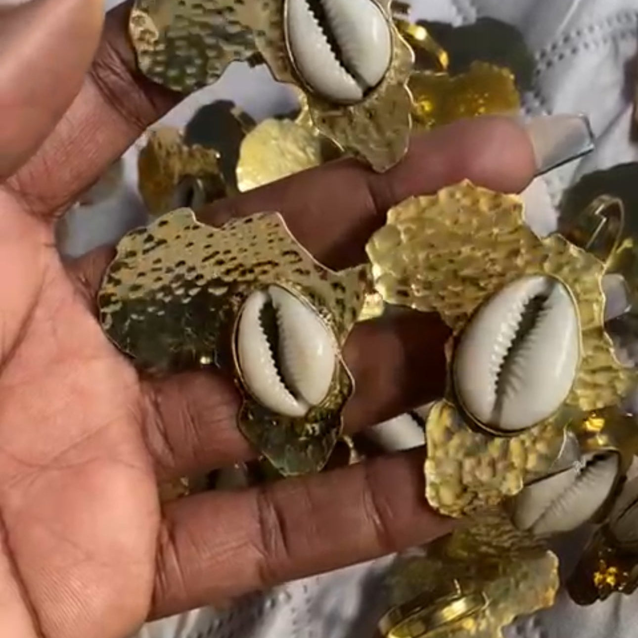 AfroMap Cowry Adjustable Ring - Trufacebygrace