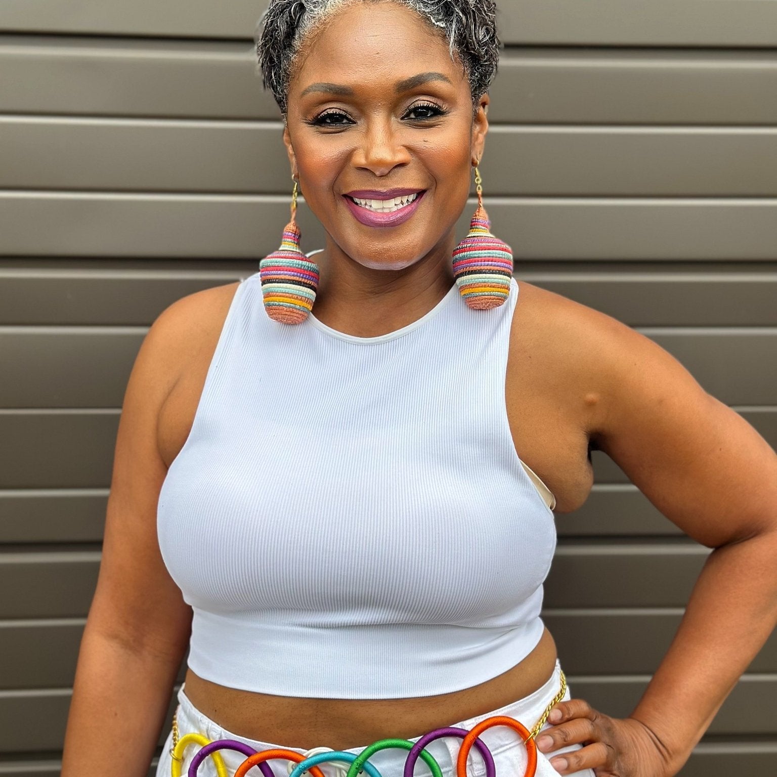 Agaseke Drop Earrings – rainbow sherbet - Trufacebygrace
