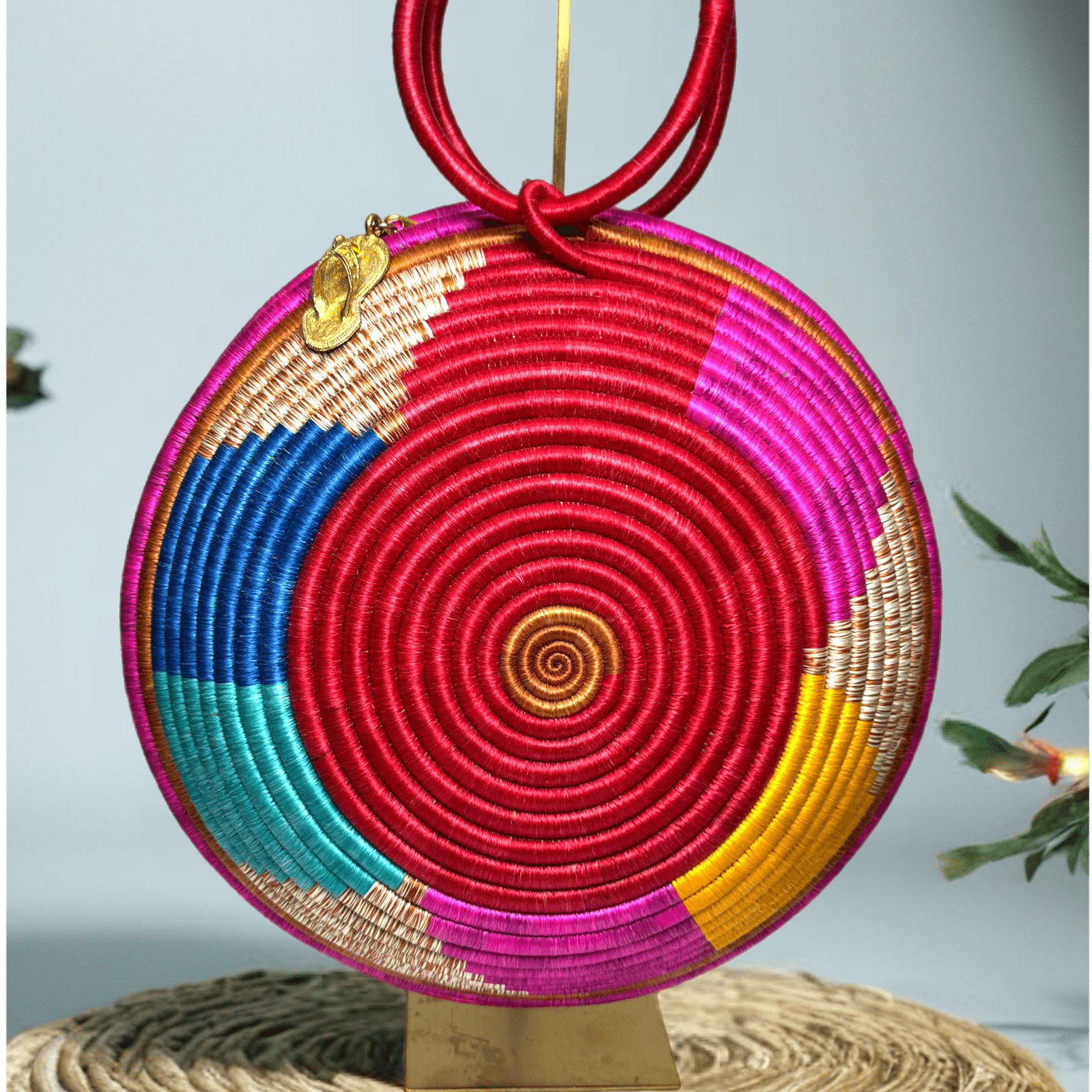 Agaseke Luxe Woven Circle Bag - Trufacebygrace