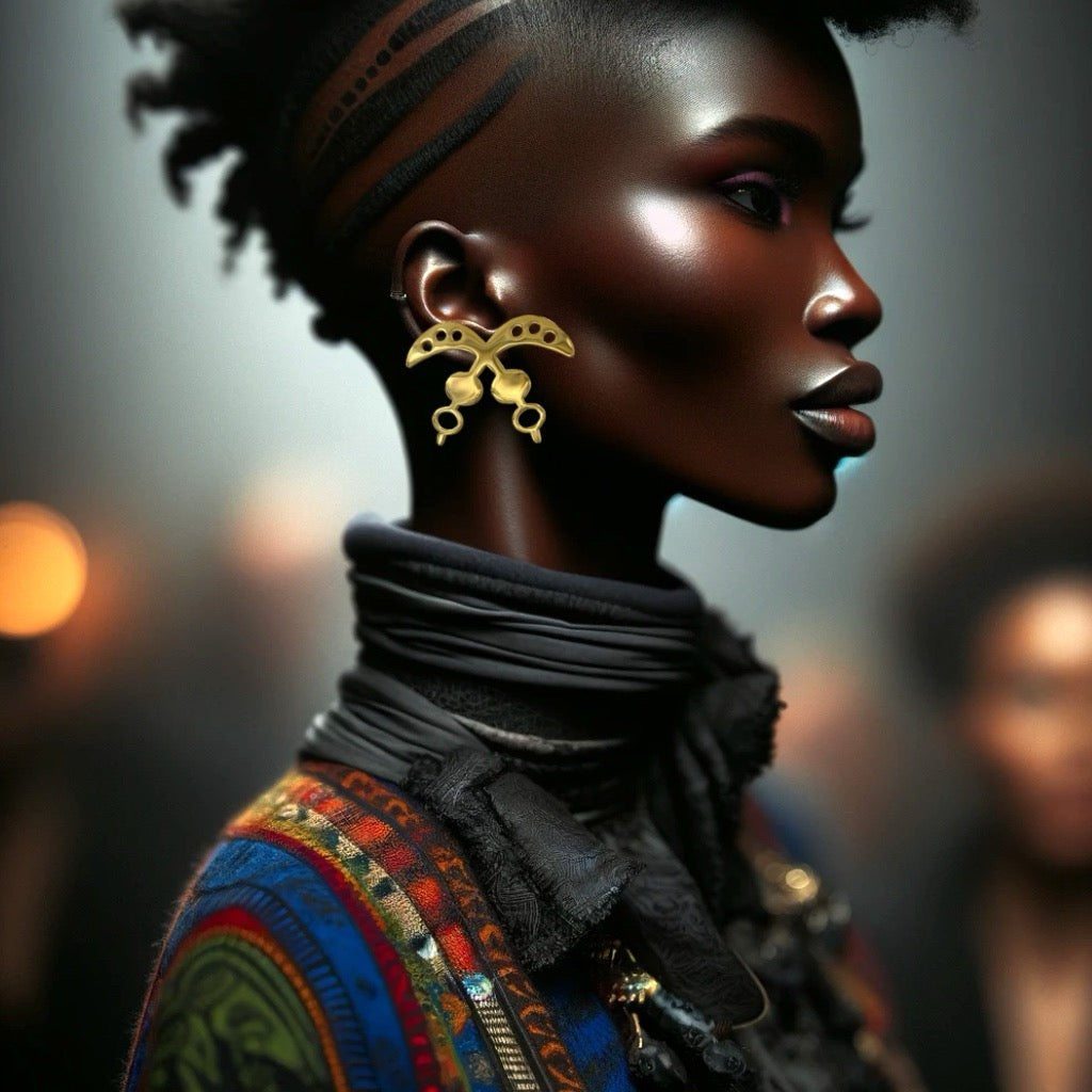Akofena Adinkra symbol Earring - Trufacebygrace