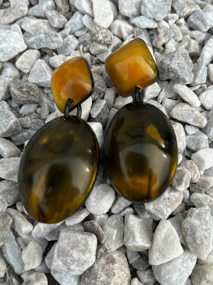 Amber Series: Afro Color Pop Horn Drop Earrings - Trufacebygrace