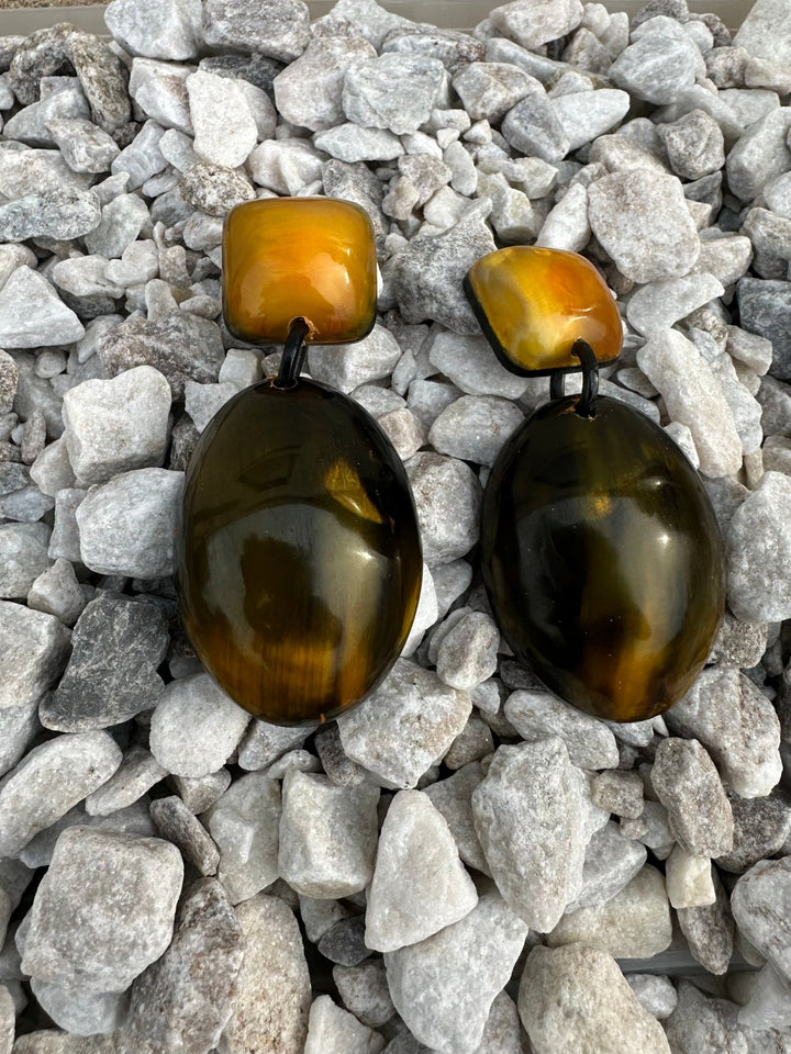 Amber Series: Afro Color Pop Horn Drop Earrings - Trufacebygrace