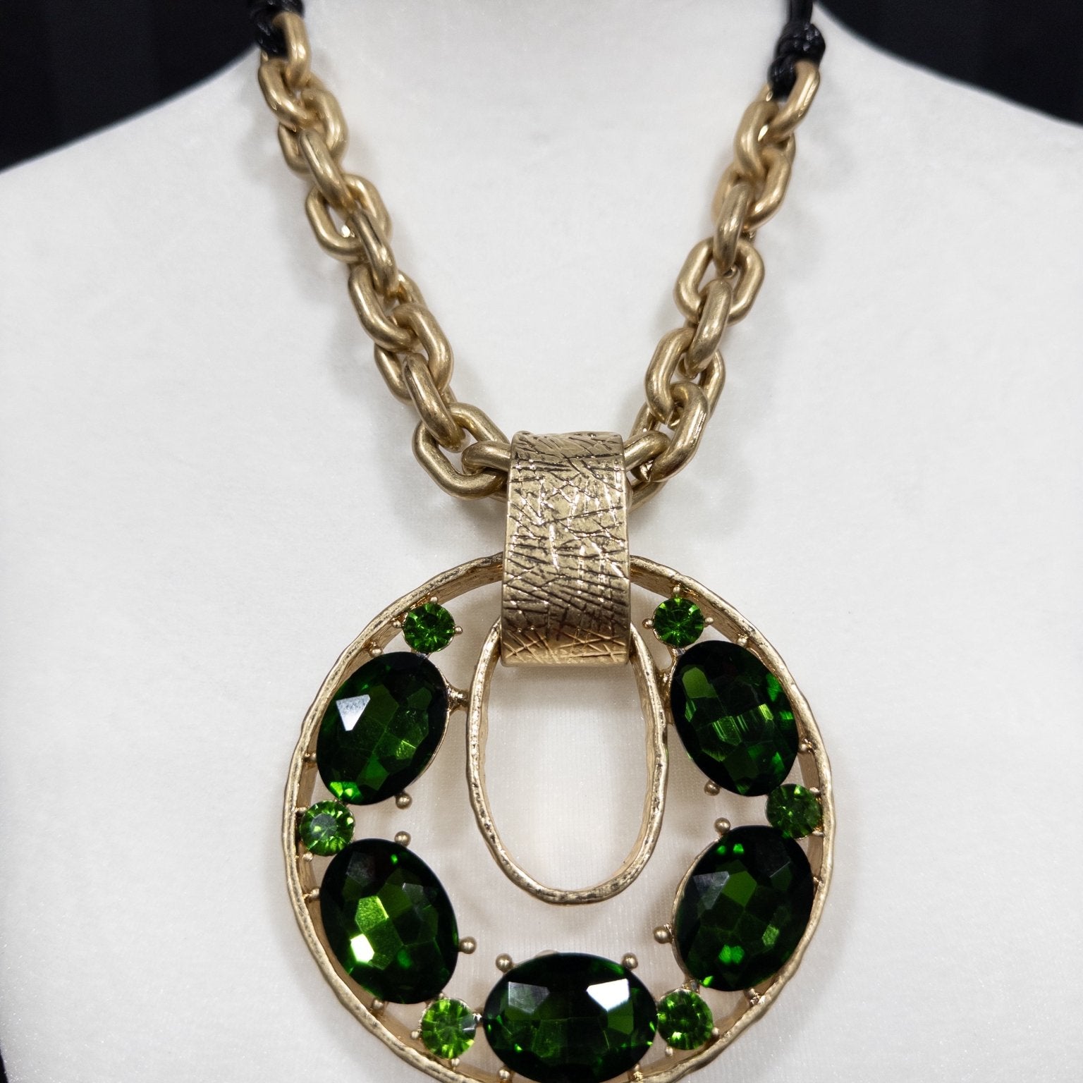 Amethyst and Emerald Eclipse Pendant Necklaces - Trufacebygrace