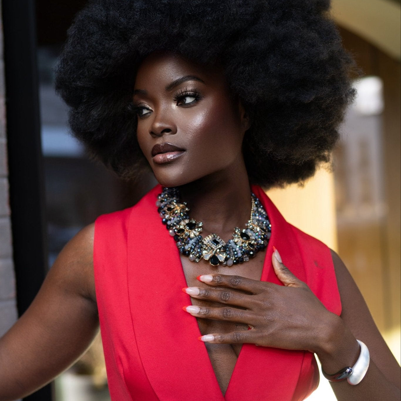 Anadwo Beaded Glam Necklace - Trufacebygrace