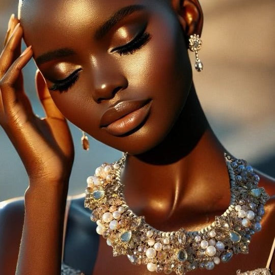 Anadwo Beaded Glam Necklace - Trufacebygrace