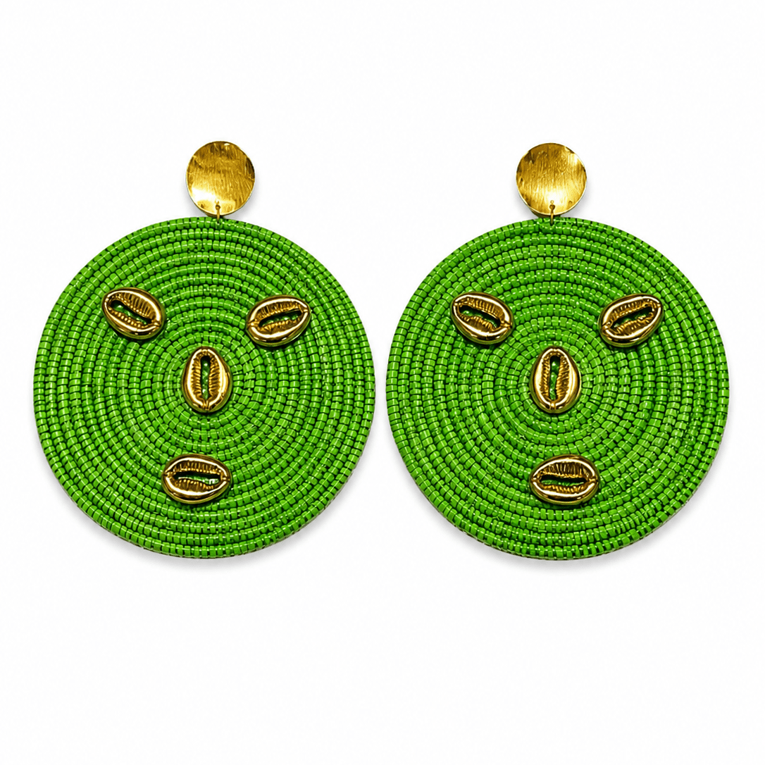 Anansewa Cowry Face Earrings - Trufacebygrace