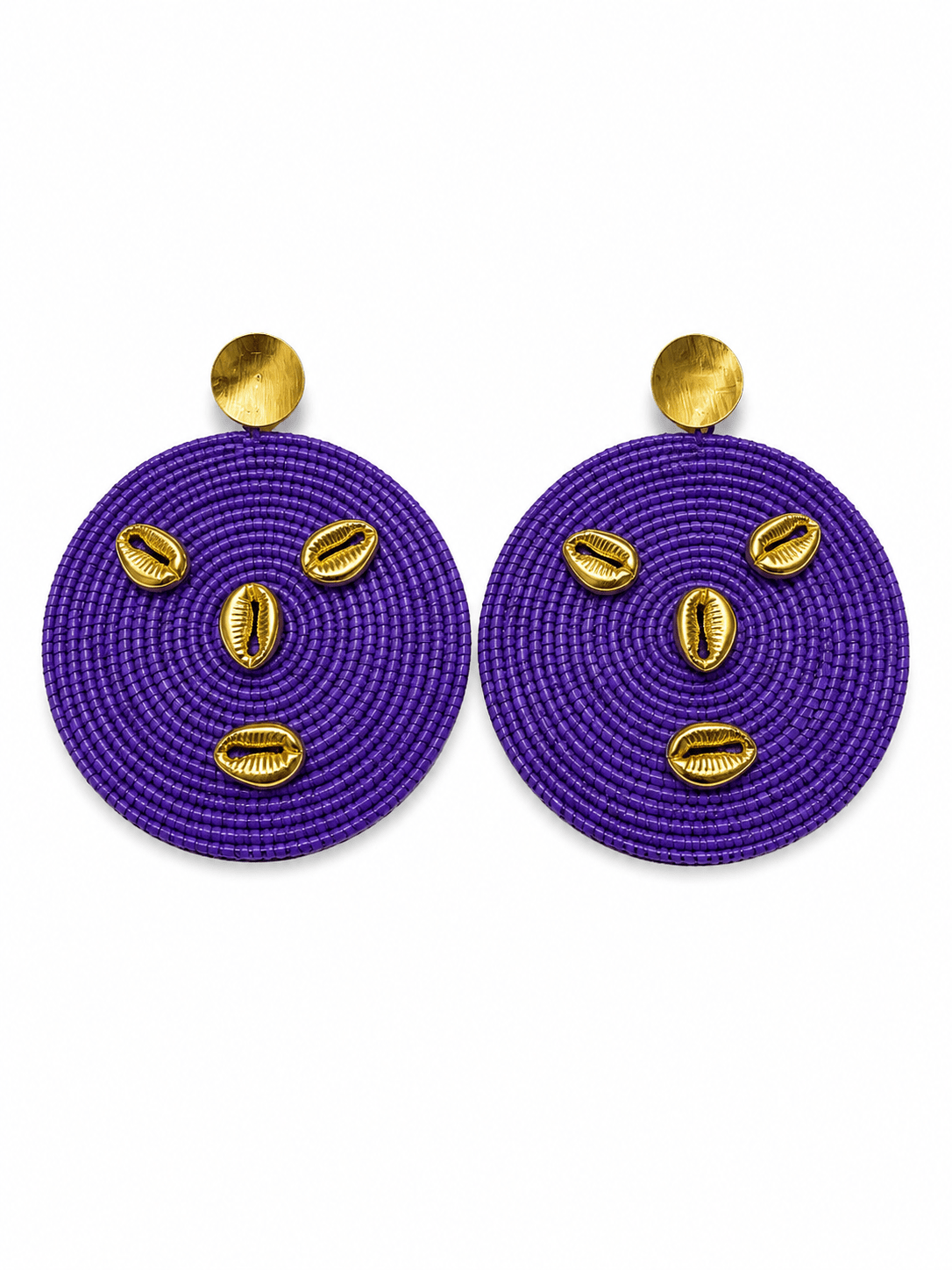 Anansewa Cowry Face Earrings - Trufacebygrace