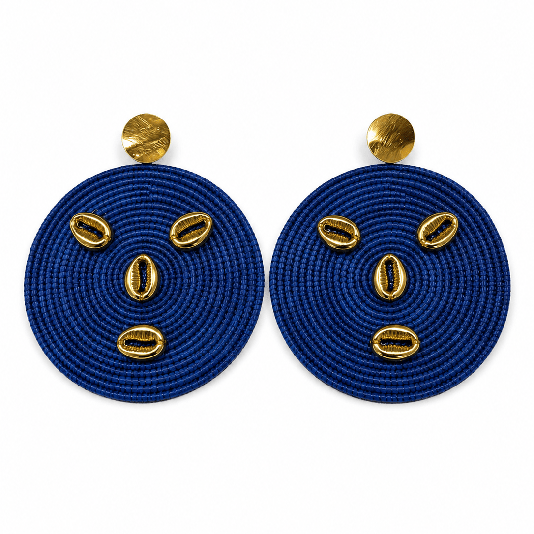 Anansewa Cowry Face Earrings - Trufacebygrace