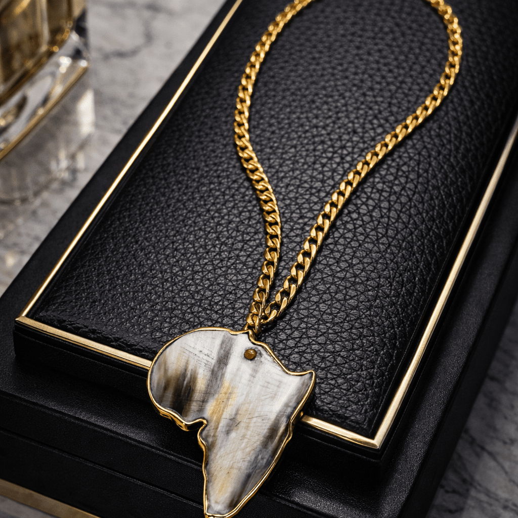 Anasa Bone Africa Pendant Necklace - Trufacebygrace