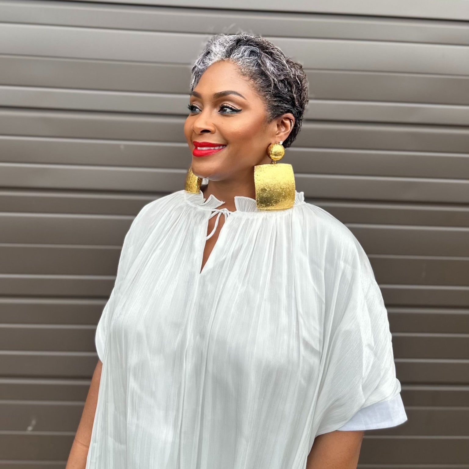 Ancestral Oversized Squares Drop Earring - Trufacebygrace
