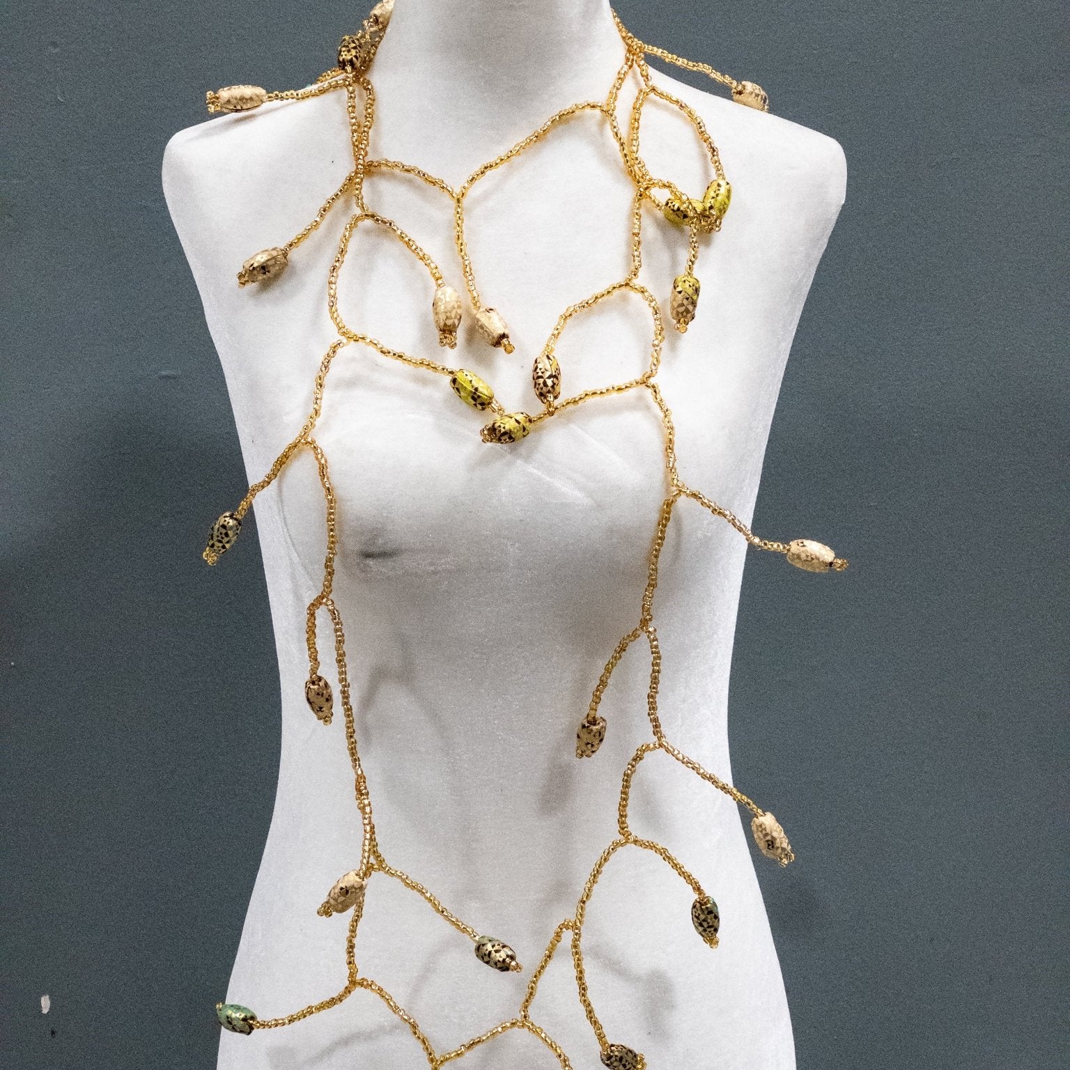 Ankara Bloom Cascade Necklace - Trufacebygrace