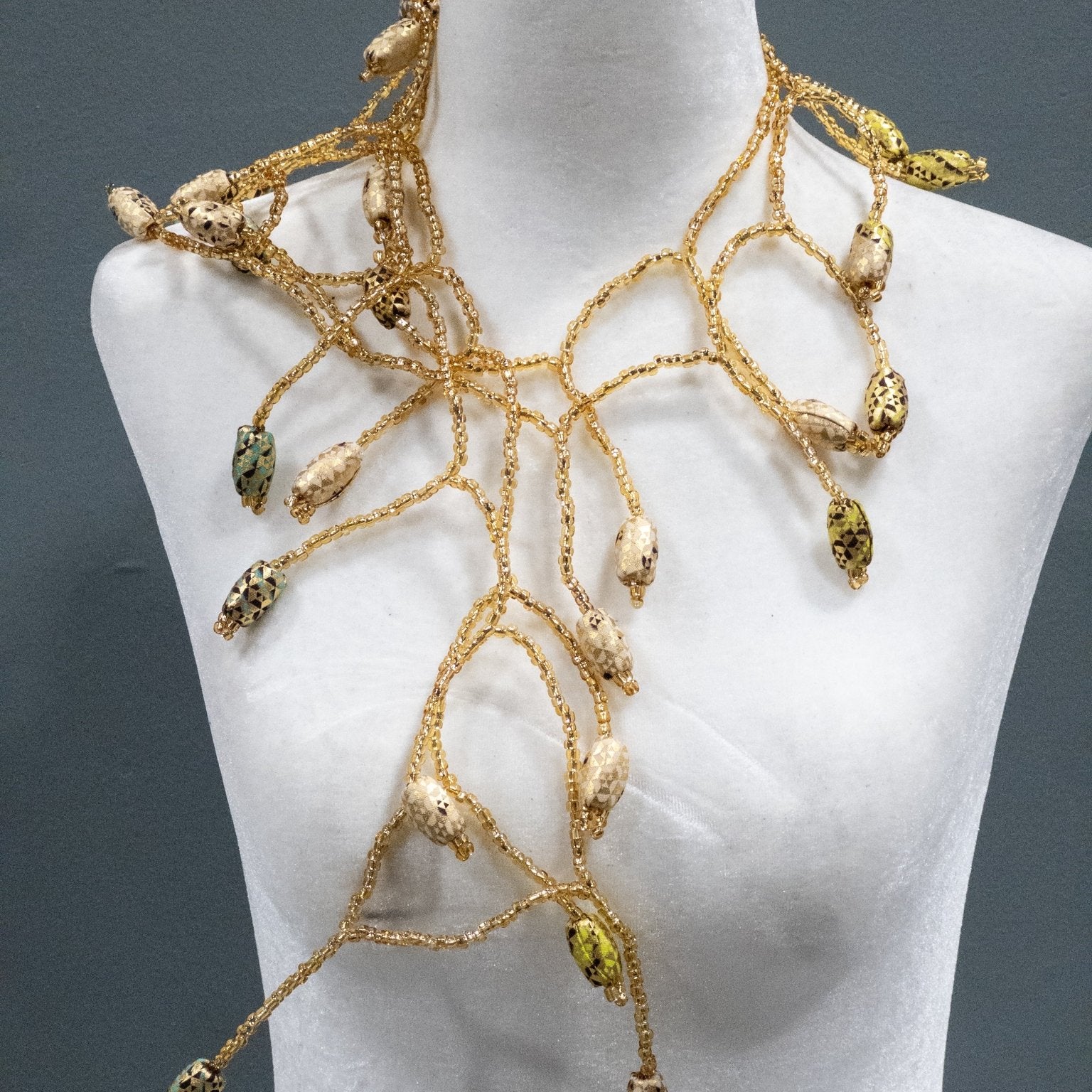 Ankara Bloom Cascade Necklace - Trufacebygrace