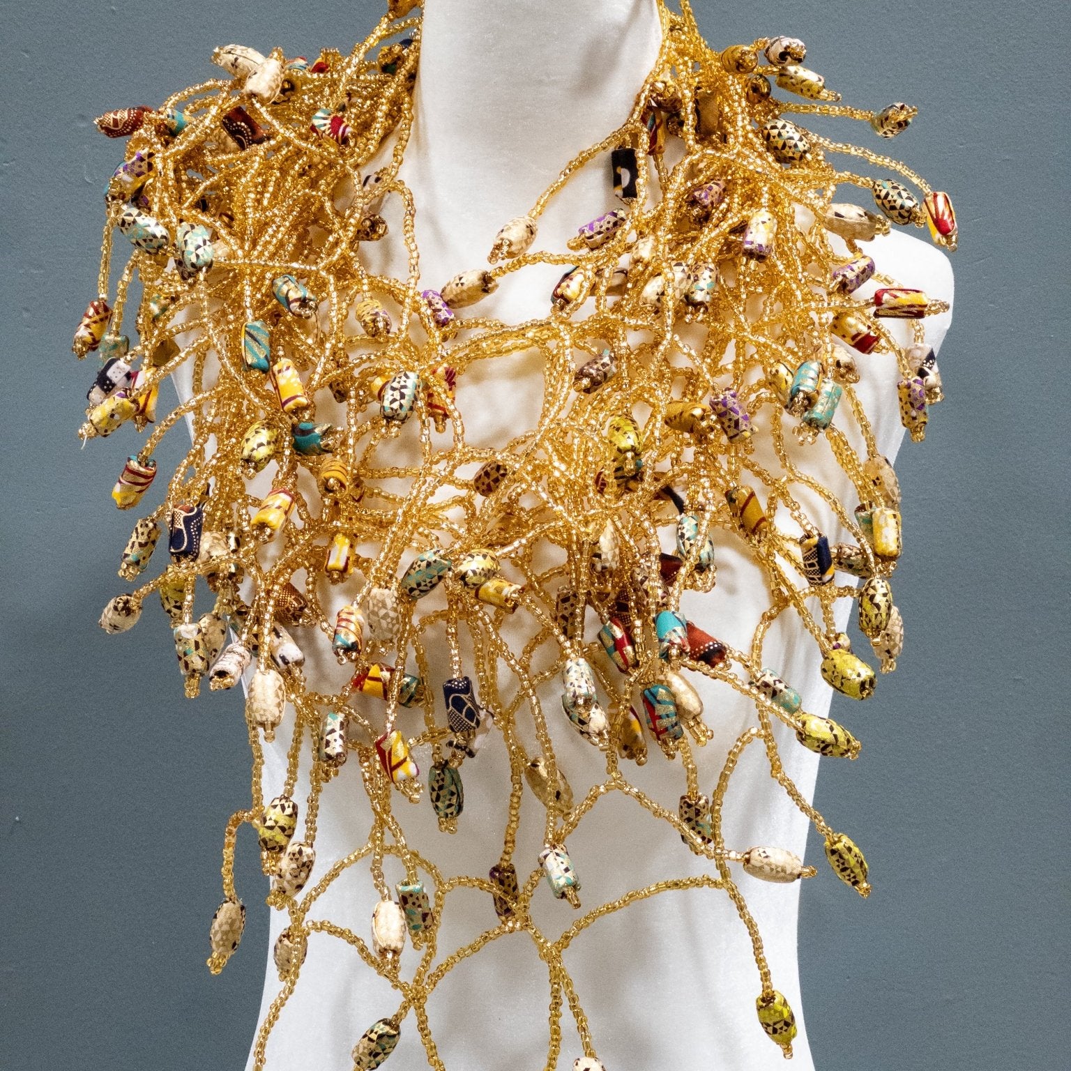 Ankara Bloom Cascade Necklace - Trufacebygrace