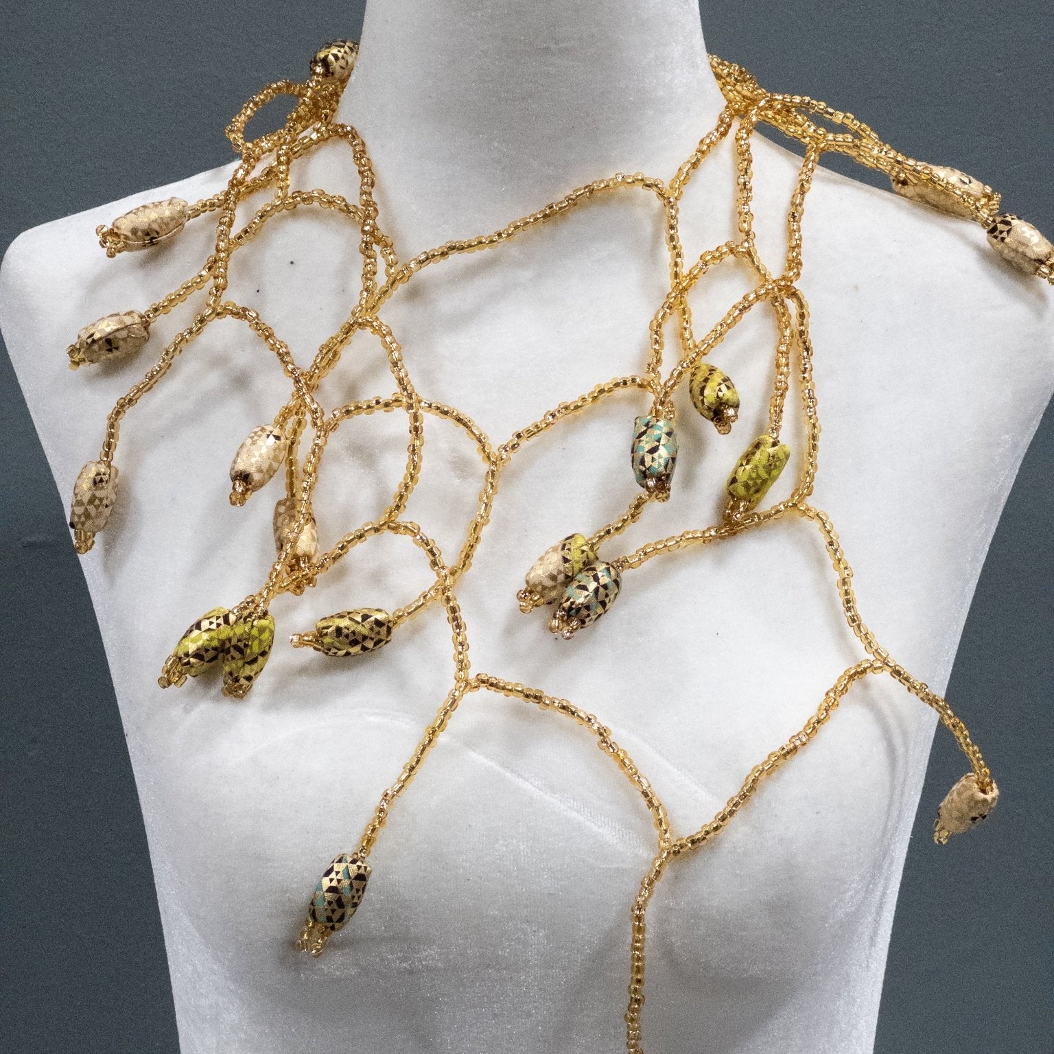 Ankara Bloom Cascade Necklace - Trufacebygrace