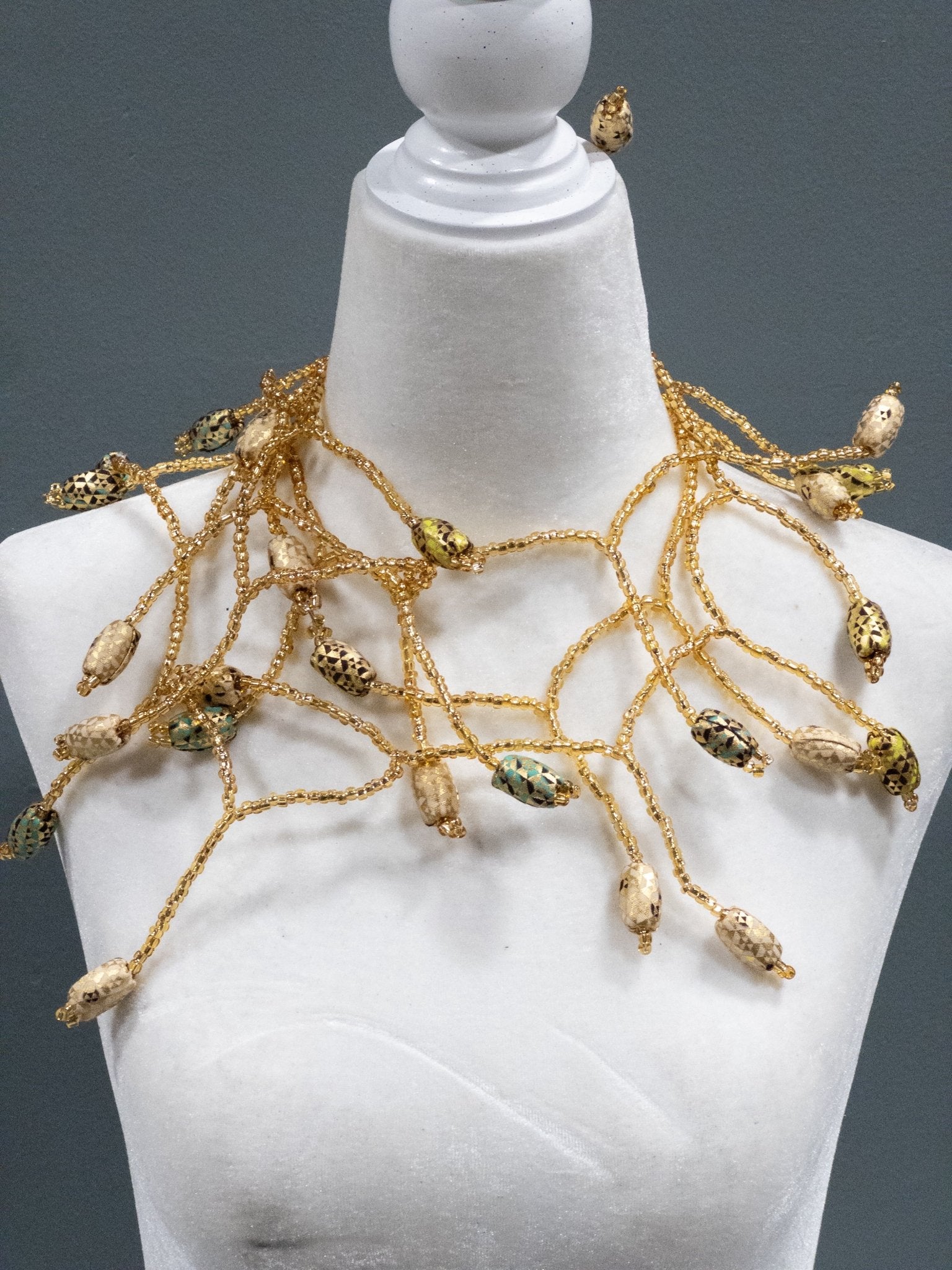 Ankara Bloom Cascade Necklace - Trufacebygrace