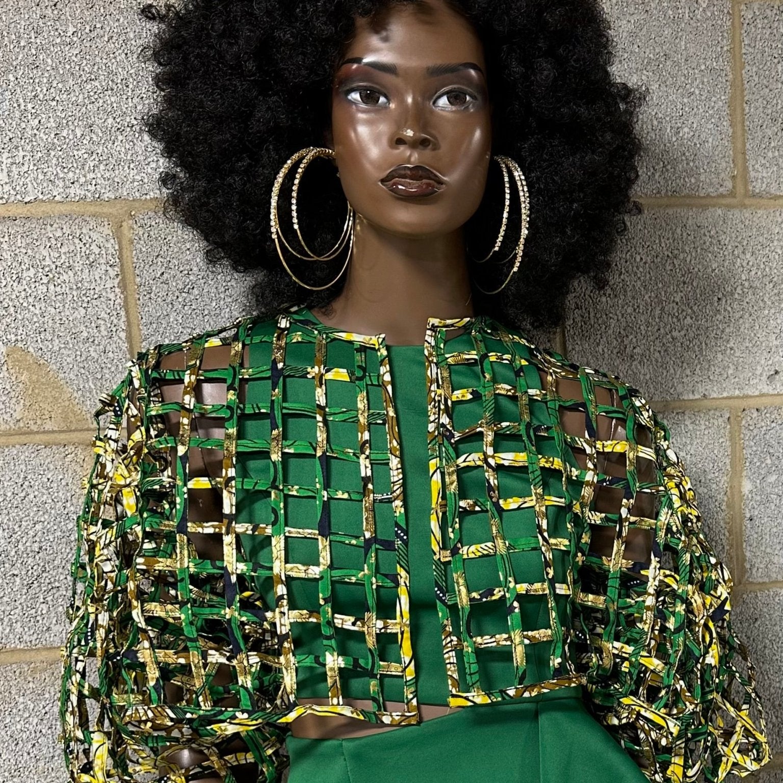 Ankara laced / Net short top/Coverup - Trufacebygrace