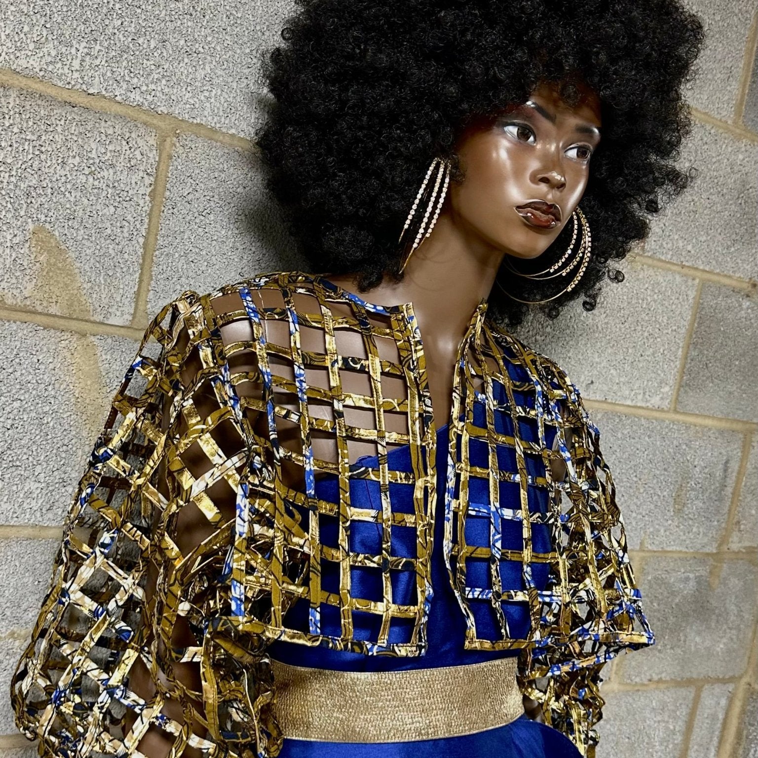 Ankara laced / Net short top/Coverup - Trufacebygrace