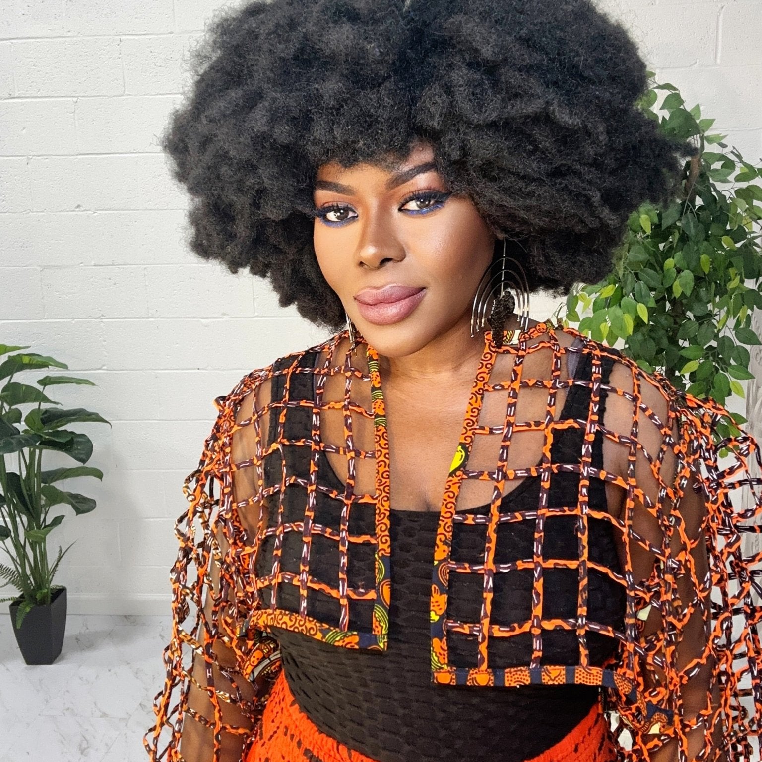 Ankara laced / Net short top/Coverup - Trufacebygrace