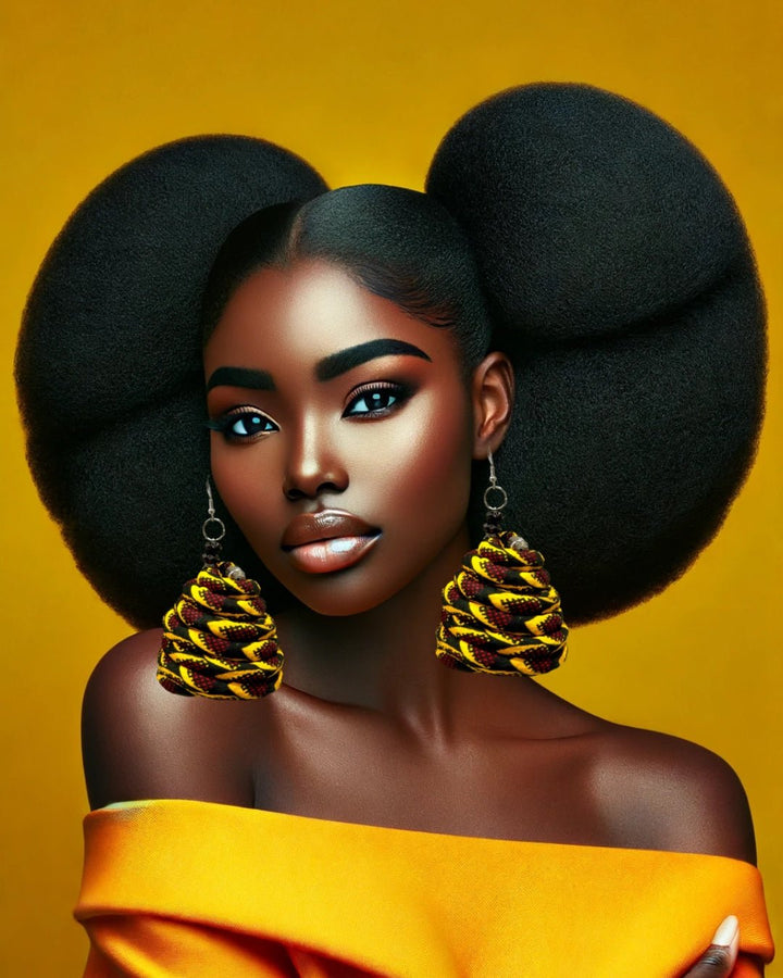 Ankara Ntoma Swirl Statement Earrings - Trufacebygrace