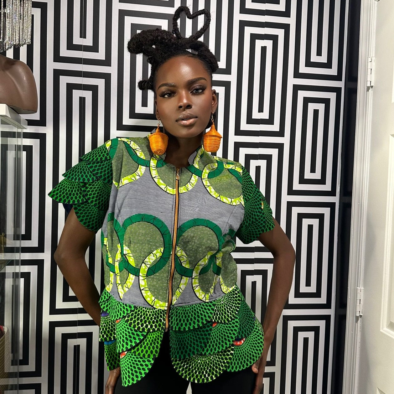 Ankara print blazer/top - Trufacebygrace