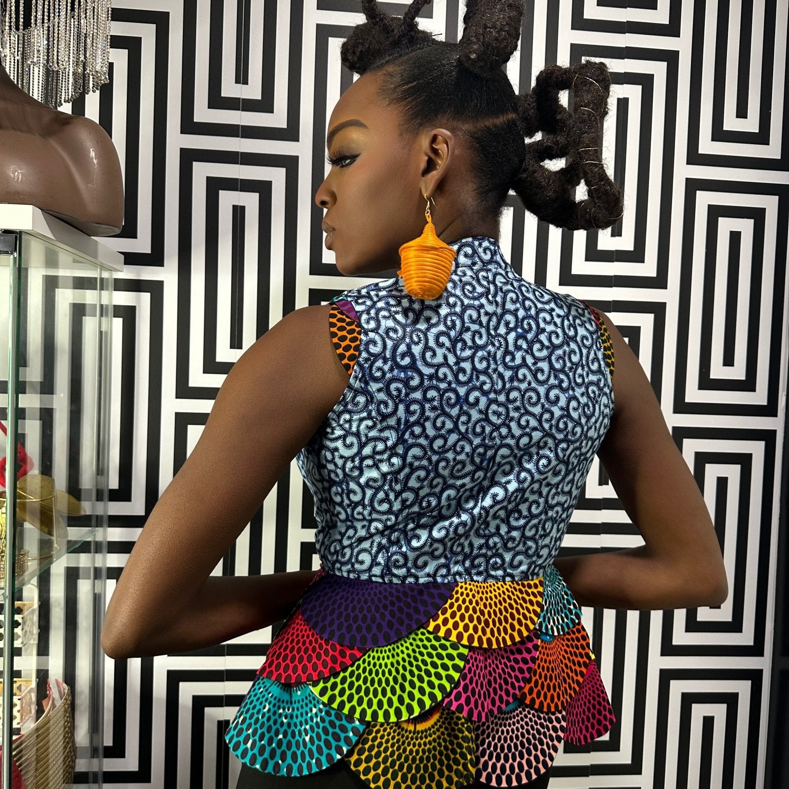 Ankara print blazer/top - Trufacebygrace