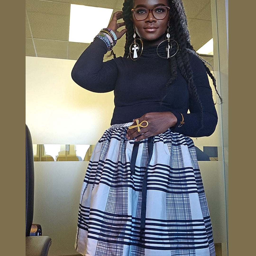 Ankh Bone Spiral statement Earrings - Trufacebygrace