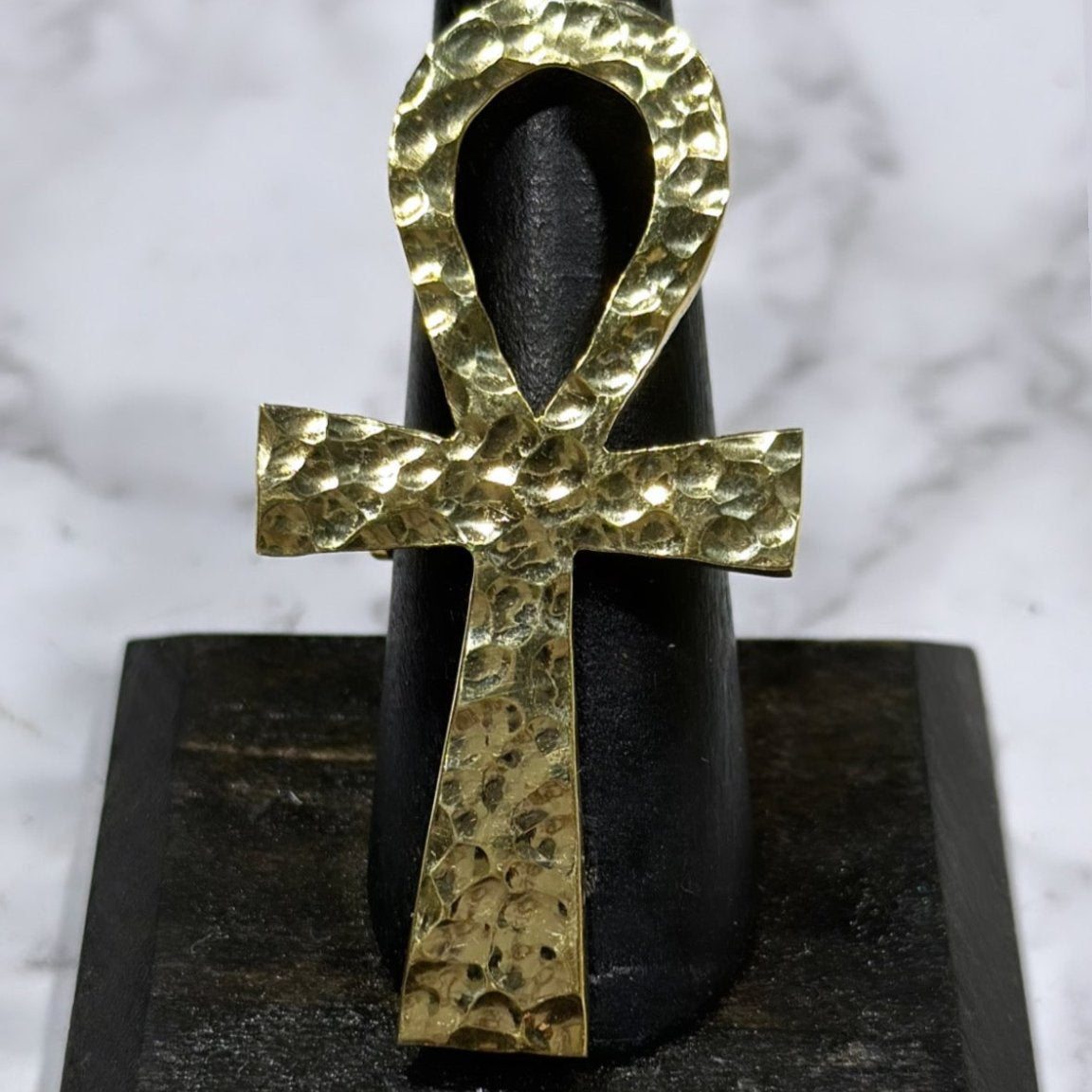 Ankh Brass Adjustable Ring - Trufacebygrace