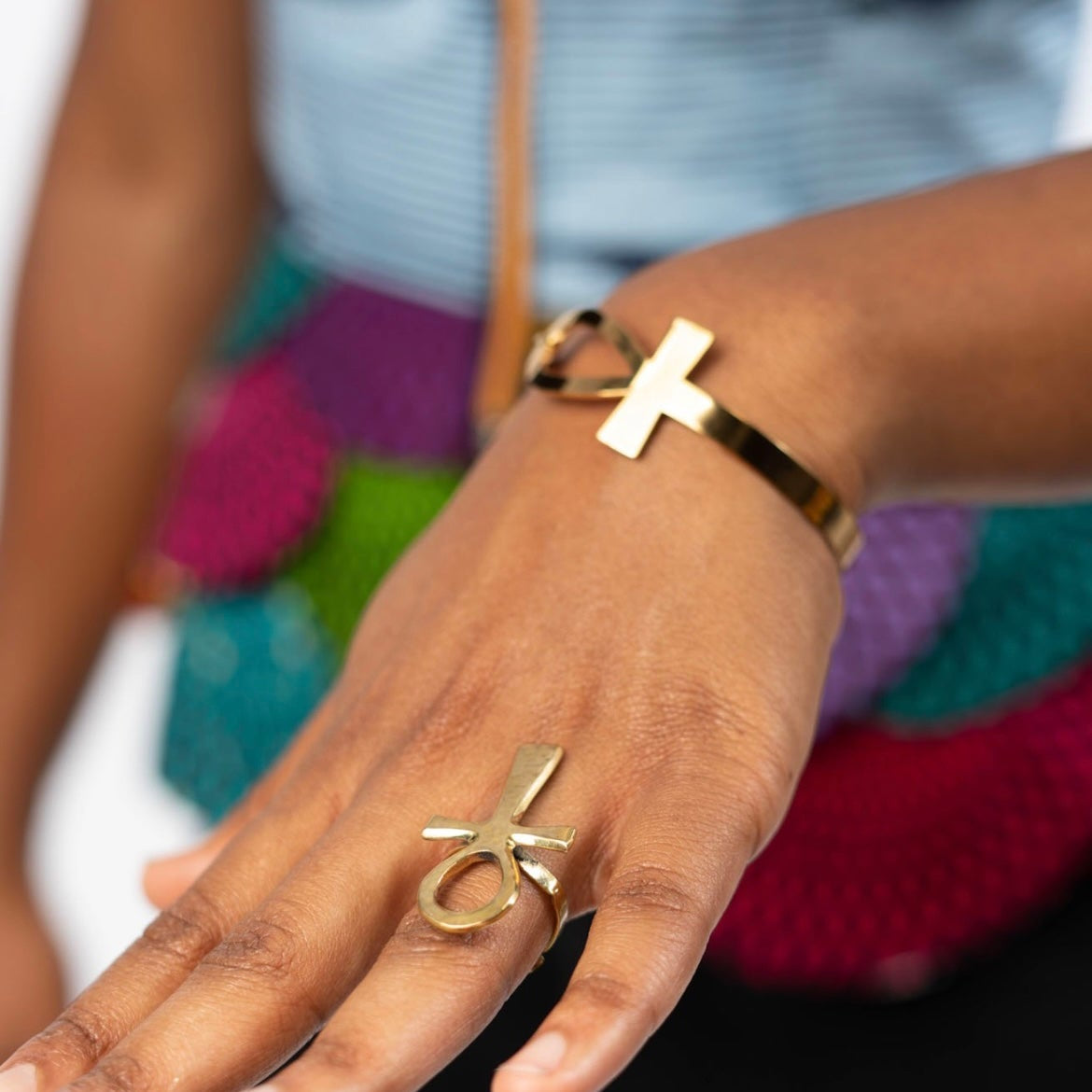 Ankh Brass Adjustable Ring - Trufacebygrace