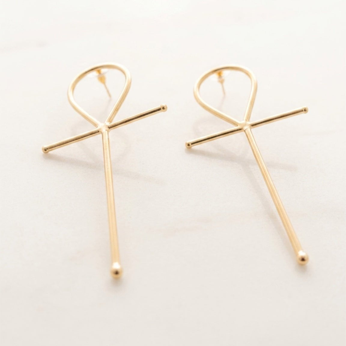 Ankh Statement Earrings - Trufacebygrace