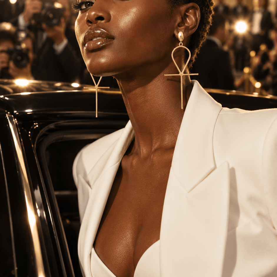 Ankh Statement Earrings - Trufacebygrace