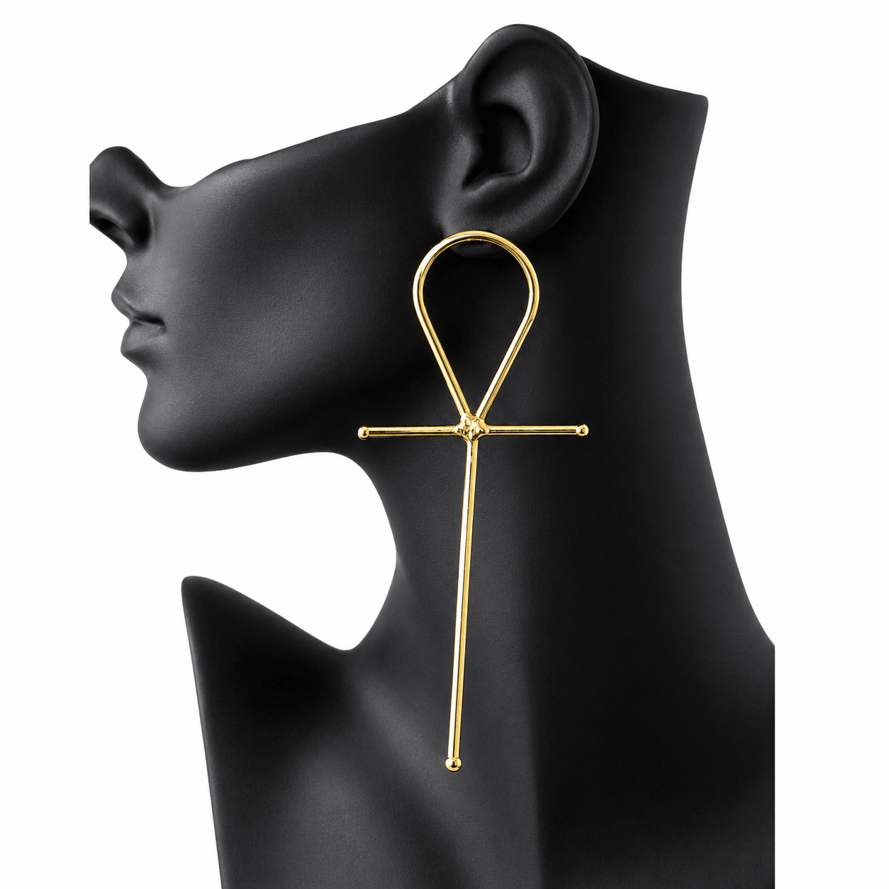 Ankh Statement Earrings - Trufacebygrace