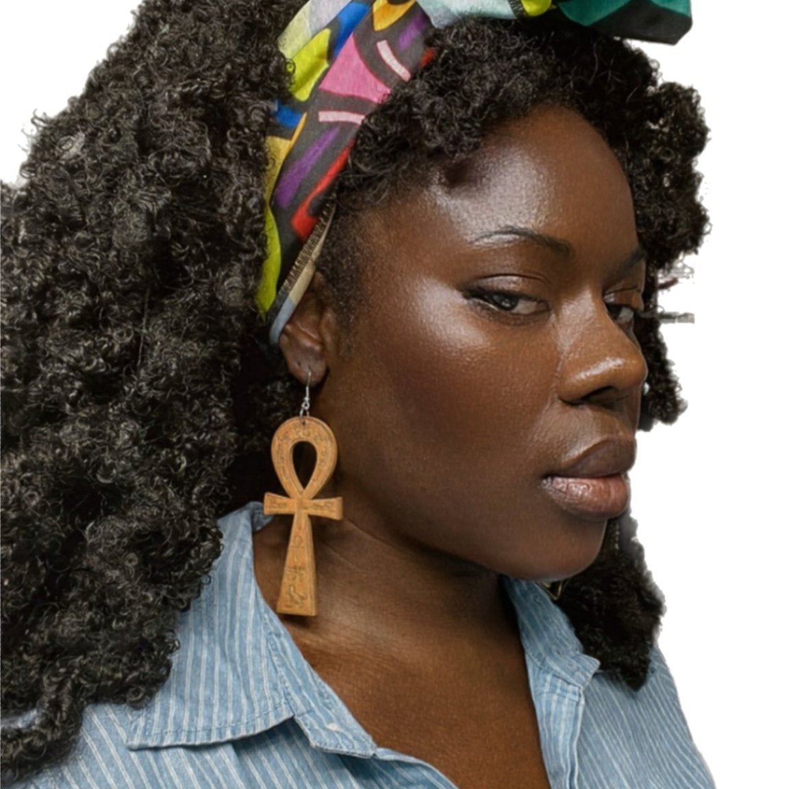 Ankh Wood lightweight Earrings - Trufacebygrace