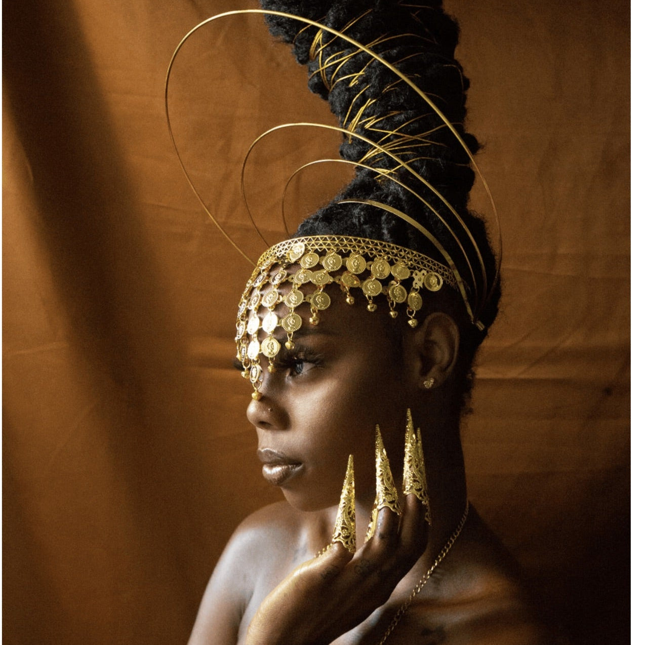 Araba Headpiece with Heris Crown set - Trufacebygrace