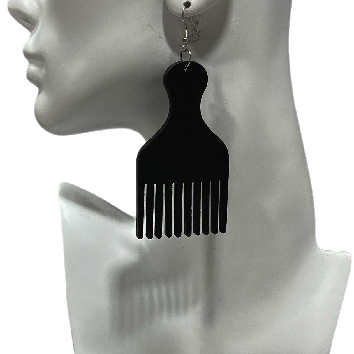 Araba Wooden Comb Earrings - Trufacebygrace